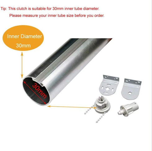 30mm Roller Blind Clutch Roller Shade Clutch Replacement Spares Parts Repair Kit Complete with Metal Brackets, Bead Chain, Shade Weight Max Load 1...