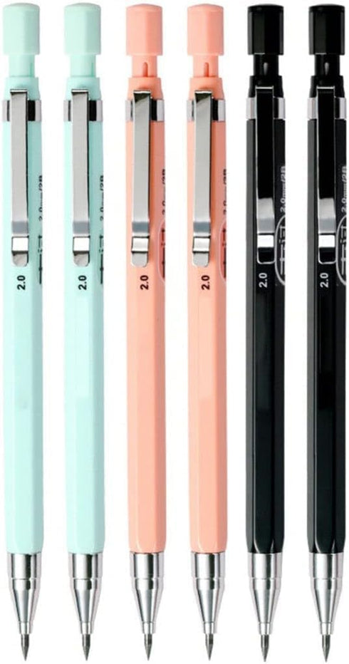 3Pcs 2.0mm 2B Propelling Pencils Candy Color Mechanical Pencil Drawing Writing for Kids Girl Gift School Supplies Students Stationery Professional...