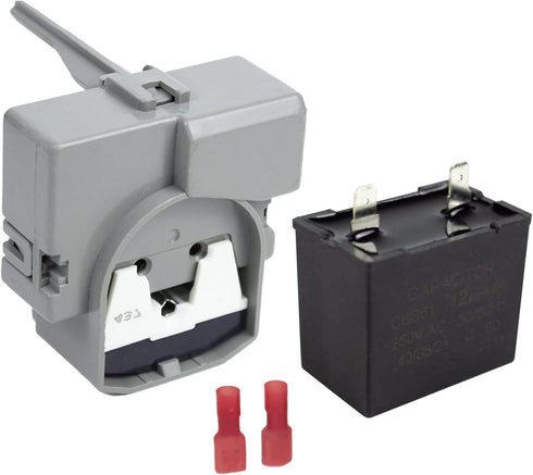2319792 W10189190 W10197428 QD TSD2 Refrigerator Start Device Combination W10662129 Capacitor Compatible with Kenmore Electrolux Whirlpool Freezer Compressor Start Relay 241527803 241941003 2255198