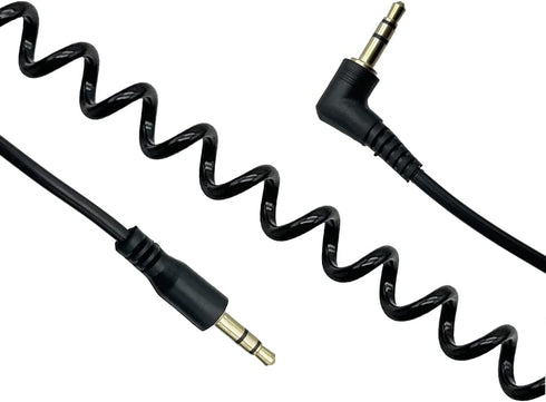 Seadream 2Pack 3-Pole Coiled 3.5mm Male to 3.5mm Male Stereo Audio Cable Headset Extension Cable for Beats Dr. Dre Studio iPhone Samsung...