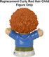 Fisher-Price Replacement Part Little People Family Playset - HBW72 ~ Replacement Curly Red Hair Child Figure ~ Wearing Blue Sweatshirt ~ Works Gre...