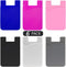 6 Pack Phone Card Holder,Silicone with 3M Adhesive Stick-on cell Phone Wallet,Slim Id Credit Card Holder Pouch Sleeve Pocket Compatible with iPhon...