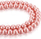 Cheriswelry 100pcs/strand 8mm Round Glass Pearl Beads Strand Tiny Satin Luster Pearl Beads Loose Spacer for DIY Bracelet Necklace Earrings Jewelry...