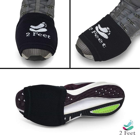 2 FEET Socks for Dancing on Smooth Floors, Dance Socks Over Sneakers, Smooth Pivots and Turns on Wood Floors, 4 Pairs Pack (Black)...