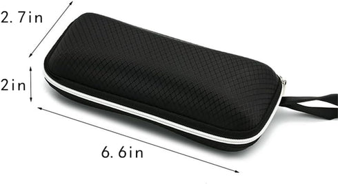 Semi-Hard Shell Sunglasses Case?Portable Zipper Eyeglasses Case?Protective Box For Glasses?Includes a storage bag and glasses wiping cloth, 6.6*2....