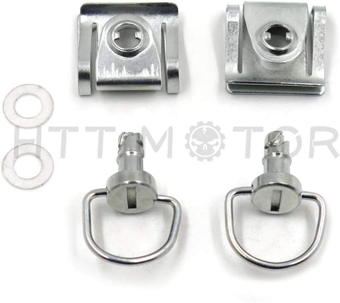 HTTMT MT278-CD 15mm Chrome Quick Release Fasteners Fairing Bolts Studs Quarter Turn + Clips...