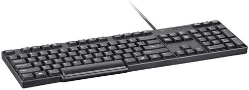 Monoprice USB Keyboard - Spill Resistant Membrane, Comfortable, Standard Layout, Black - Workstream Collection...