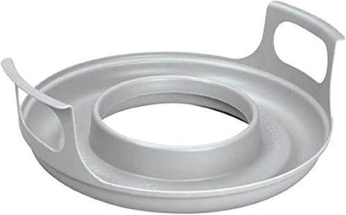 Microwave cool plate and spillover caddy with handles. For bowls, plates and microwave meals. BPA free...