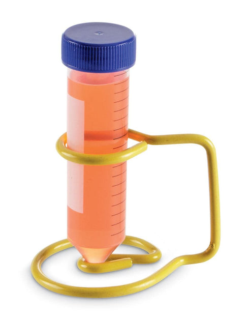1-Well Wire Rack for 50 mL Tubes, Epoxy-Coated Steel, Autoclavable, Yellow...