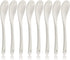 Porcelain Egg Spoons Ceramic Spoons Set of 8 Teaspoons for Tea Coffee Desserts Salt Sugar Spoon...