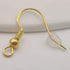 200 PCS/100 Pairs 925 Gold Hypo-allergenic Earring Hooks Fish Hook Ear Wires French Wire Hooks Jewelry Findings Earring Parts DIY Making with 200 ...