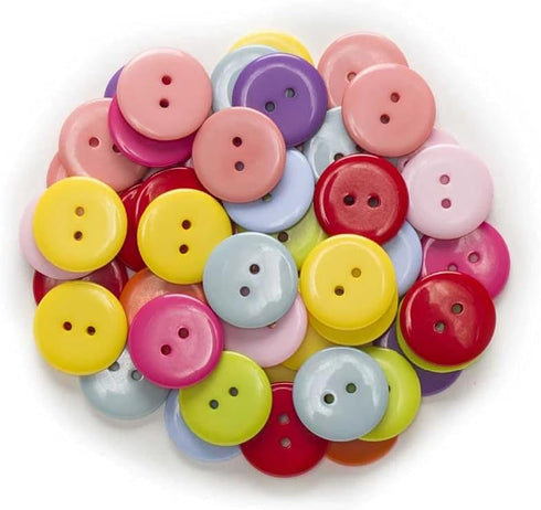 20 Pcs Round Resin Buttons for Scrapbooking Apparel Crafts DIY Decoration (Purple, 23mm)...