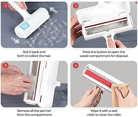 Pet Hair Remover, Lint Roller for Pet Hair- Reuseable Dog Hair Remover, Pet Hair Roller | Perfect for Furniture, Couch, Carpet & Car Seat...