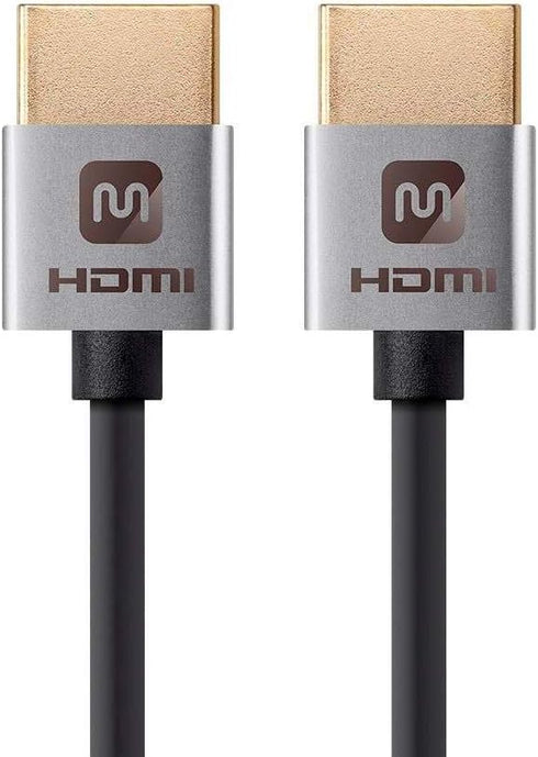 Monoprice HDMI High Speed Cable - 6 Feet - Black, 4K@60Hz, HDR, 18Gbps, 36AWG, YUV 4: - Ultra Slim Series...