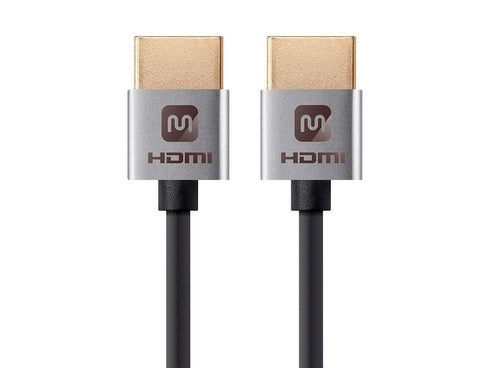Monoprice HDMI High Speed Cable - 4K@60Hz, HDR, 18Gbps, YUV 4:4:4, 36AWG, 1 Foot, Black - Ultra Slim Series...