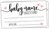 50 Sweet Heart Baby Name Suggestion Cards for Baby Shower...