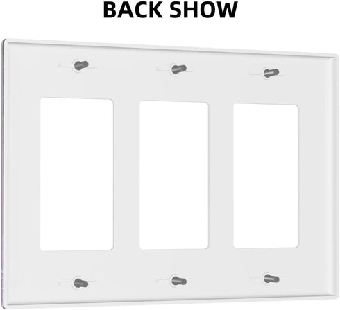 Starry Sky Triple Rocker GFCI Switch Plate Cover 3 Gang Decora Light Switch Cover Decorative Outlet Cover Wall Plate for Boy Bathroom Bedroom Game...
