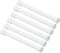 KXLIFE 6 PCS Small Spring Tension Curtain Rod 7.5-11.5 Inch, No Drilling Adjustable Short Tension Rod for Window Cupboard Closet, White...
