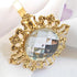 Tangpan 10pcs Gold-Light Napkin Ring Rhinestones Napkin Rings for Weddings Pearl Napkin Rings Shiny (Clear)...
