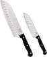 Chicago Cutlery 2-Piece Stainless Steel Triple Rivet Polymer Handles Essentials Partoku/Santoku Set, Black...