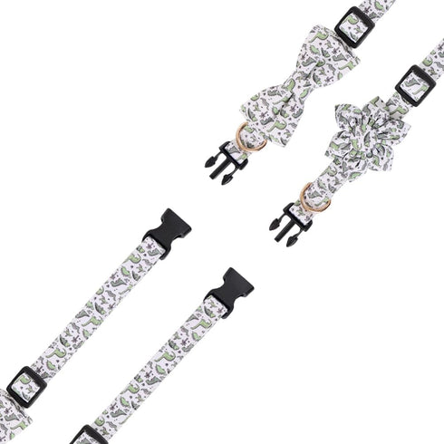 Dog Collar with Sunflower Dinosaur Adjustable Pet Collar for Small Medium Large Boy Girl Dogs...