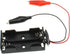 2Sets 2X 1.5V Battery Holder with T Type Wired Battery Alligator Clip Standard Snap Connector kit 3V Thicken Plastic Battery Case...
