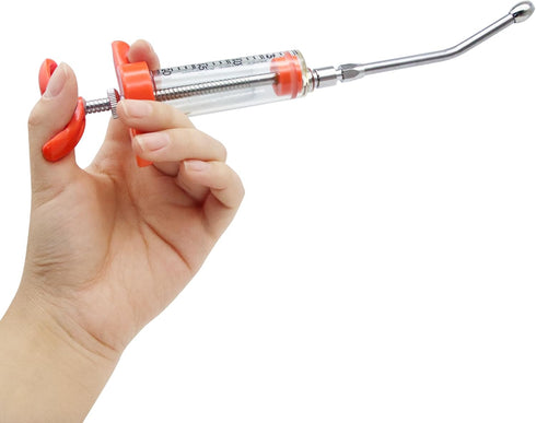 2 Pieces Goat Syringe with 4 Drench Nozzle Adjustable Dosage ,Reusable Drench Syringe for Sheep ,Dog,Goat,Pig, Cat Feeding Supplies(20ML)...