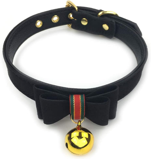 Christmas Bell Choker Collar Necklace Lolita Bow Collar Cat Kitty Velvet Necklace (Z1)...