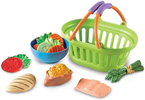 Learning Resources New Sprouts Healthy Dinner, Pretend Play Food Set, Kitchen Toys, 14 Piece Set, Ages 18mos+...