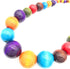 Colorful African Wooden Beaded Choker Neckalce Drop Dangle Earrings Set Chunky Strands Beads Large Bib Collar for Women 60's 70s Wedding Bohemain ...