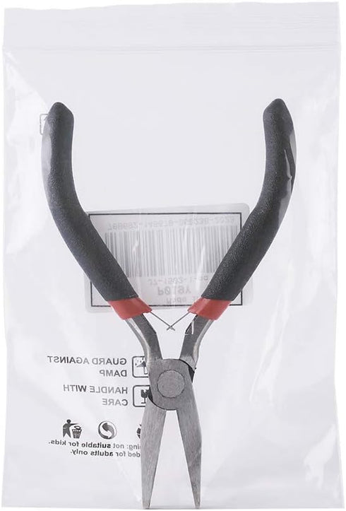Beadthoven 1Set Flat Nose Pliers 5 Inch Smooth Jaw Pliers for Jewelry Making Wire Rapping Bending Gunmetal...