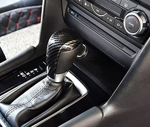 Duole Carbon Fiber Sport Print Interior Trim Gear Shift Knob for Mazda 3 6 CX-3 CX-5 CX-9 (Gear Shift Knob Trim)...