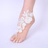 Sither Foot Lace for Beach Wedding Barefoot Sandals White Lace Anklet for Bride Barefoot Flower Lace for Women Foot Anklet Jewelry On Summer Beach...