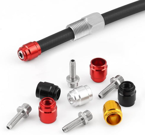 4 sets Bicycle Brake Olive Connecting Insert Kit for Avid SRAM Bike Hydraulic Disc StealthamaJig Brake Hose STEALTH-A-MAJIG Quick Install, Red...