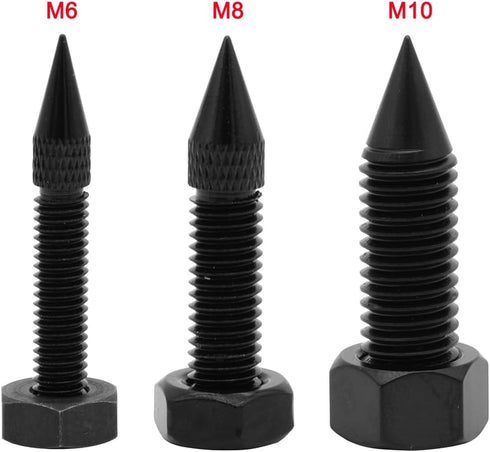 Flushbay 4 Pack Speaker Spikes Floor Protectors Adjustable Speaker Isolation Spikes M6 Black for Subwoofer CD DVD Player Turntable Recorder Chassi...