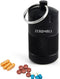 Portable Pill Organizer, Aluminium Alloy Mini Pill Holder Case Container, Waterproof Pill Warehouse with Keychain for Outdoor Sports, Camping, Hik...