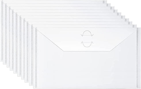 5.9 x 9.9 inch Large Stamp & Die Storage Pockets Resealable Clear Plastic Seal Bags Storage Case for Cutting Dies Stencil Album Stamp Crafts for D...