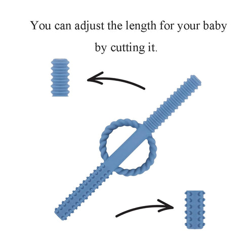 YAPROMO Baby Teething Chewy Tubes with Safe Shield,Hollow Teether Tubes for Toddlers Infants, BPA Free, Latex Free-3 Pack...