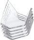 Hipiwe 5 Packs Acrylic Triangle Display Holder - Display Easel Stands for Geodes Rock Mineral Agate Fossil Coral, Clear Plastic Display Stands for...