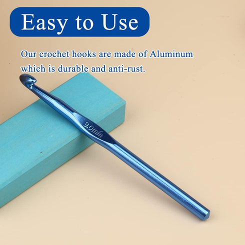 9mm Aluminum Crochet Hook, Smooth Crochet Needles, Knitting Needles for Yarn Craft, Great Handmade DIY Gift for Friends, Random Color......