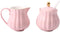 CHOOLD Elegant Flower Design Ceramic Sugar and Creamer Set with Lid Spoon Creamer Serving Set Coffee Serving Set Wedding Gift 7.5oz...