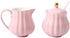 CHOOLD Elegant Flower Design Ceramic Sugar and Creamer Set with Lid Spoon Creamer Serving Set Coffee Serving Set Wedding Gift 7.5oz...