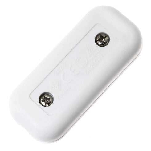 E-outstanding Inline Cord Switch On/Off White Button Feed Cord Switch for Table Lamp Desk Light Bed Lamp 6A 250V...