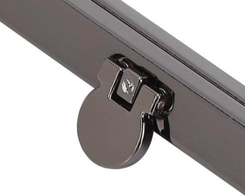 6Pcs Metal Wallet Frame Strip Clasp Metal Openable Replacement Iron Lightweight Straight Side Bag Supplies Hardware Accessories 19cm/ 7.5inch(Gray...