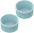 Silicone Ramekins 8 oz Oven Safe, 2Pcs Creme Brulee Ramekins Oven Safe, 4 inch Silicone Custard Cups, Small Baking Bowls For Baking Souffle, Puddi...