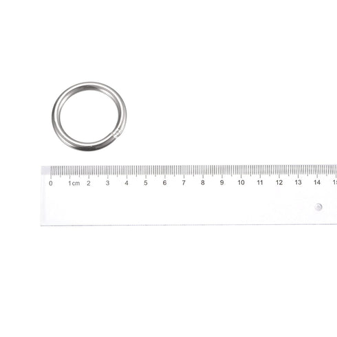 uxcell Stainless Steel O Rings, 20pcs 40mm(1.57") Outer Dia. 3mm Thickness Multi-Purpose Metal Welded O-rings Round Rings for Hardware Luggage Acc...