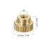 uxcell Knurled Thumb Nuts, 6Pcs M3 x D10mm x H8mm Brass High Head Blind Hole with Collar High Head Blind Hole Round Knobs Fasteners for 3D Printer...