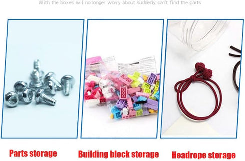 3Pcs 24 Grids Box Size 7.7"x5.2"x1.4" Plastic Organizer Box with Adjustable Dividers for Crafts, Bead, Fishing Tackle Storage...