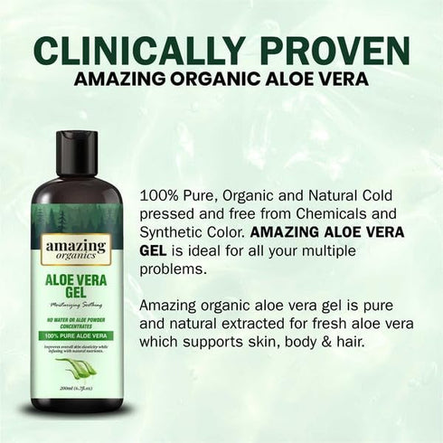Aloe Vera Gel for Face & Body - Soothing and Hydrating, Natural Skincare Solution...