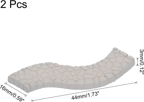 MECCANIXITY Miniature Path Artificial Garden Sculptures Statues Micro Bonsai Dollhouse for Fish Tank Landscape Decoration Garden Decoration Grey 2...